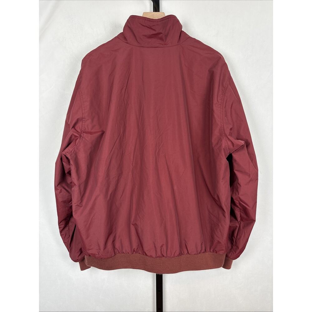VTG LL Bean Bomber Jacket Mens XL Red Plaid Lining Zip Pockets Outdoors Gorpcore - Picture 6 of 12